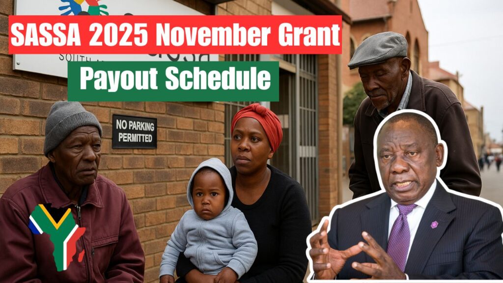 SASSA 2025 November Grant Payout Schedule