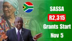 SASSA Confirms R2,315 Grant Payments Begin November 5 — Beneficiaries in Every Province Urged to Check New Dates